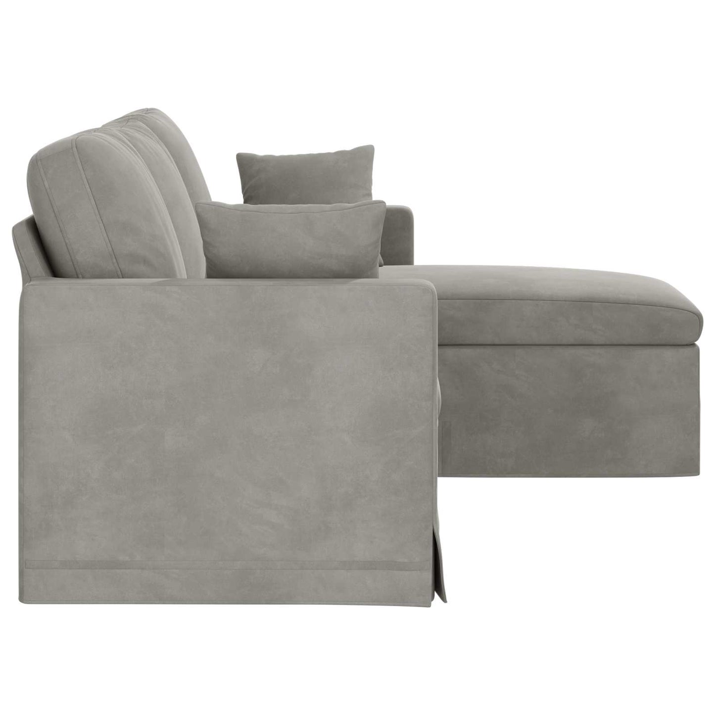 Divano Grigio chiaro 178 x 134 x 80 cm Velluto | homemem39