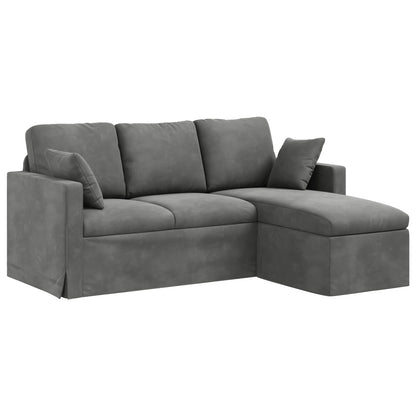 Divano Grigio scuro 178 x 134 x 80 cm Velluto | homemem39