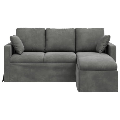 Divano Grigio scuro 178 x 134 x 80 cm Velluto | homemem39