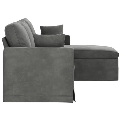 Divano Grigio scuro 178 x 134 x 80 cm Velluto | homemem39