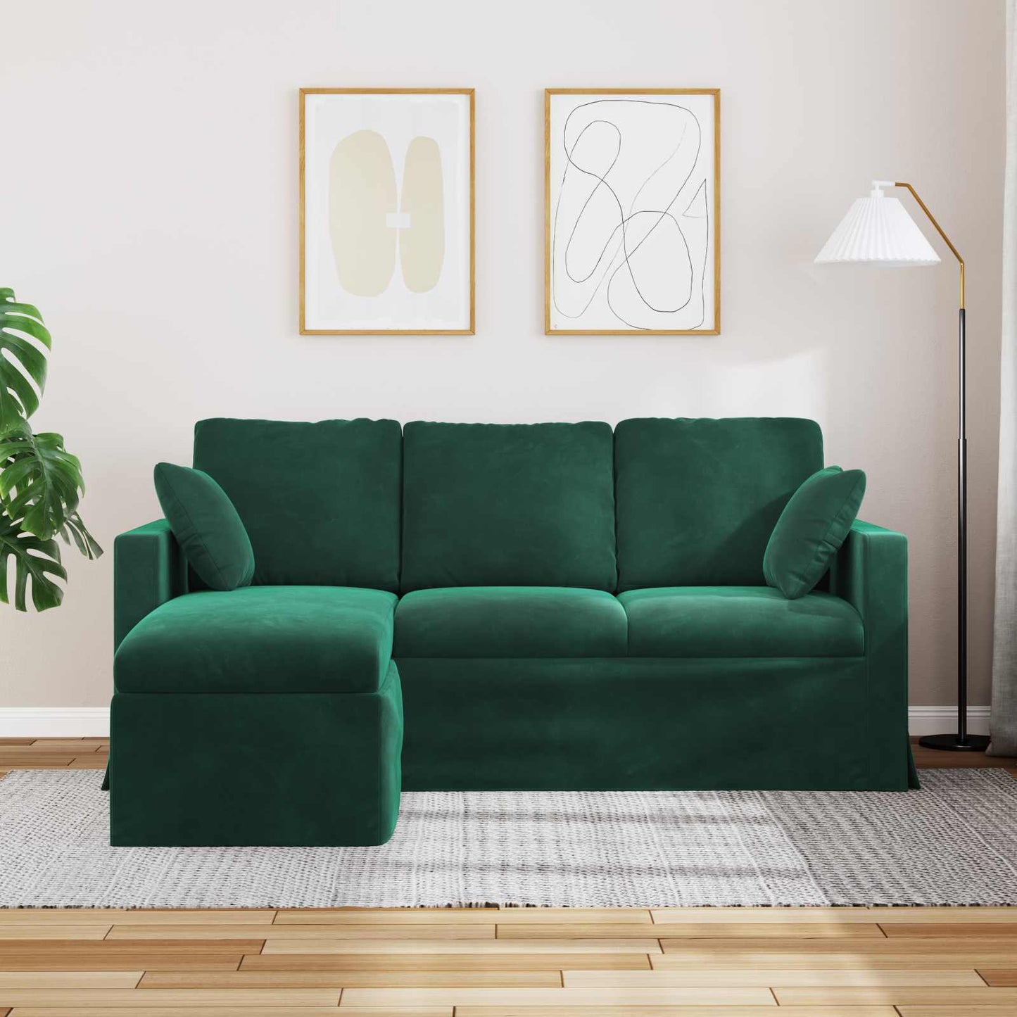 Divano Verde Scuro 178 x 134 x 80 cm Velluto | homemem39