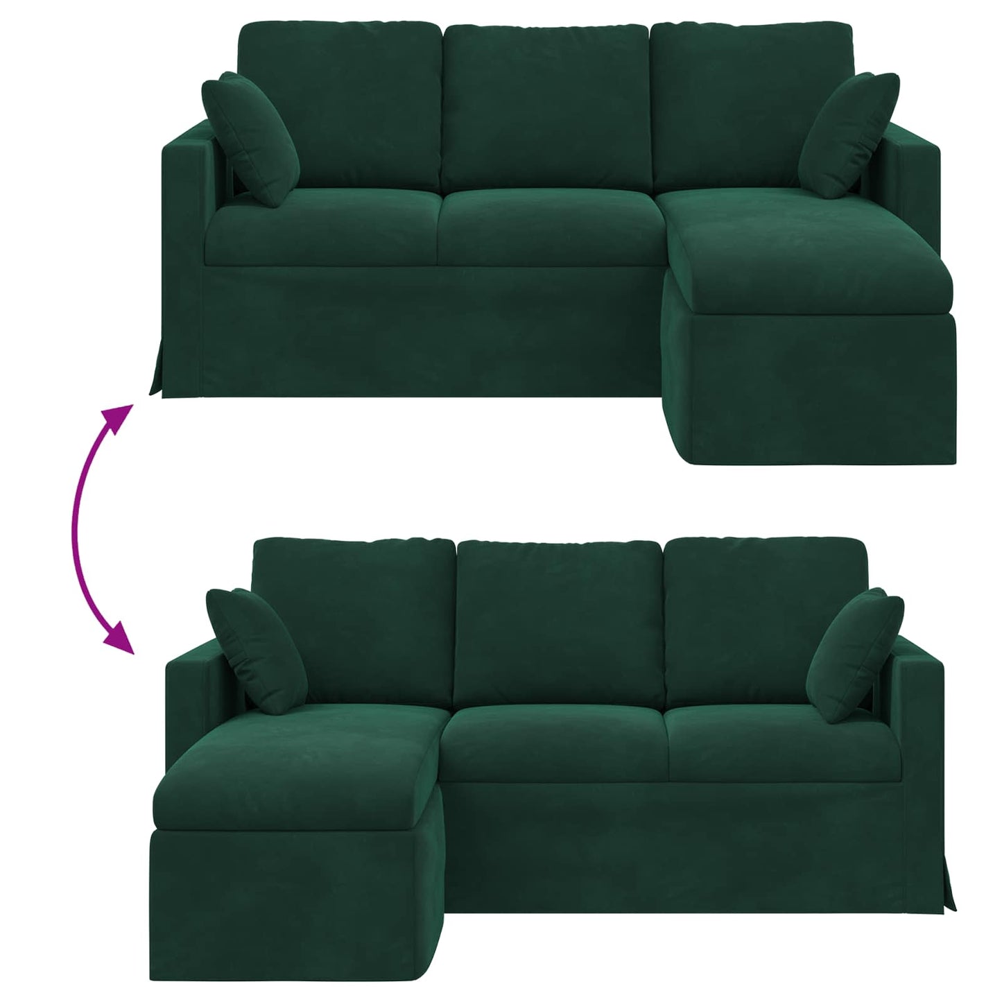 Divano Verde Scuro 178 x 134 x 80 cm Velluto | homemem39