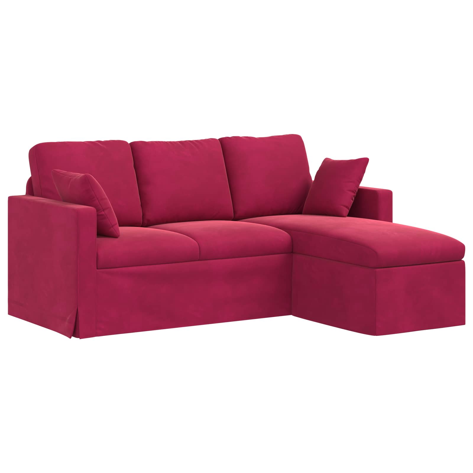 Divano Rosso Vino 178 x 134 x 80 cm Velluto | homemem39