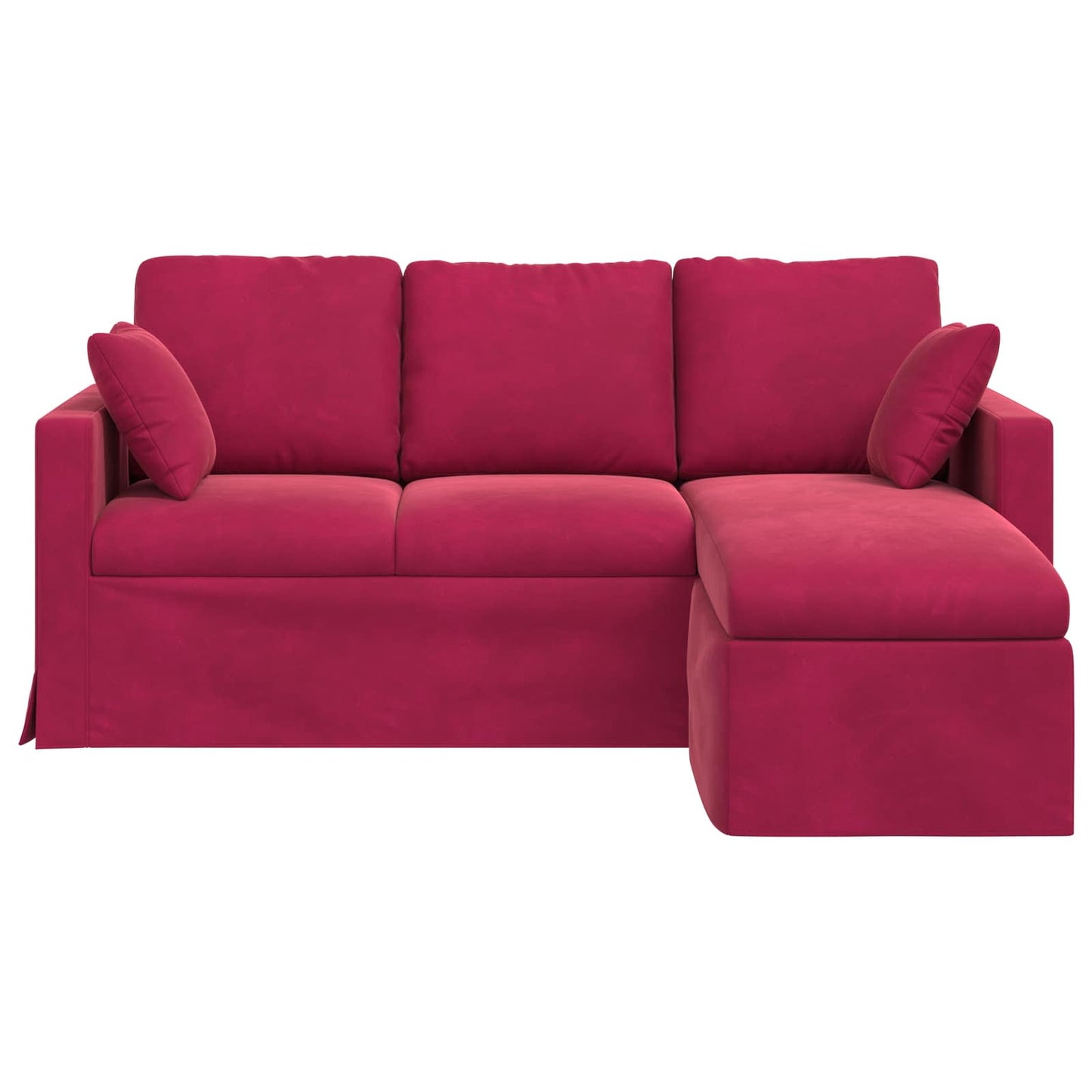 Divano Rosso Vino 178 x 134 x 80 cm Velluto | homemem39