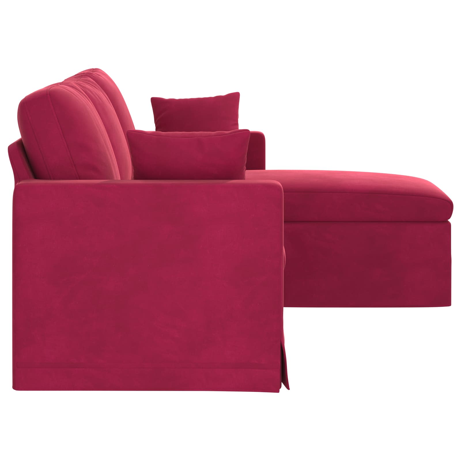 Divano Rosso Vino 178 x 134 x 80 cm Velluto | homemem39