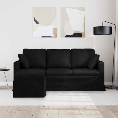 Divano Nero 178 x 134 x 80 cm Velluto | homemem39