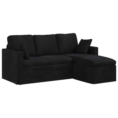 Divano Nero 178 x 134 x 80 cm Velluto | homemem39