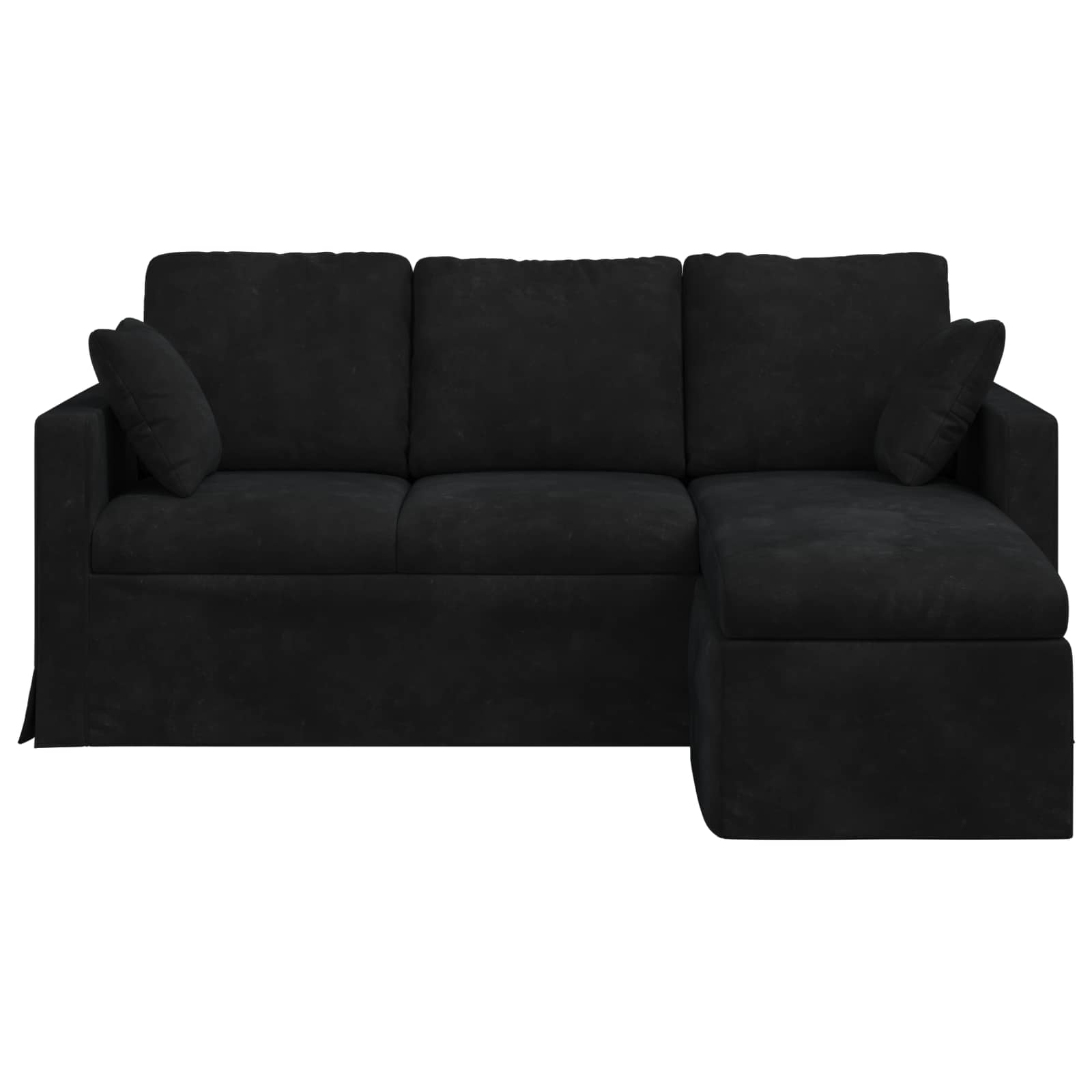 Divano Nero 178 x 134 x 80 cm Velluto | homemem39