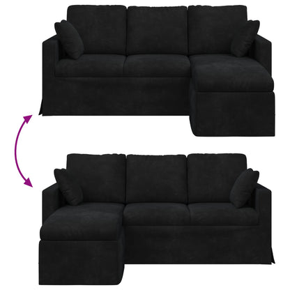 Divano Nero 178 x 134 x 80 cm Velluto | homemem39