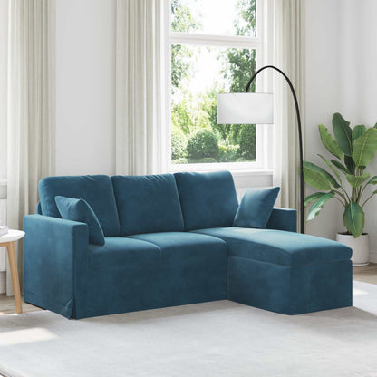 Divano Blu 178 x 134 x 80 cm Velluto | homemem39
