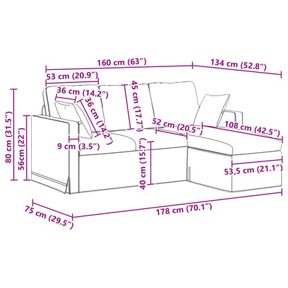 Divano Blu 178 x 134 x 80 cm Velluto | homemem39