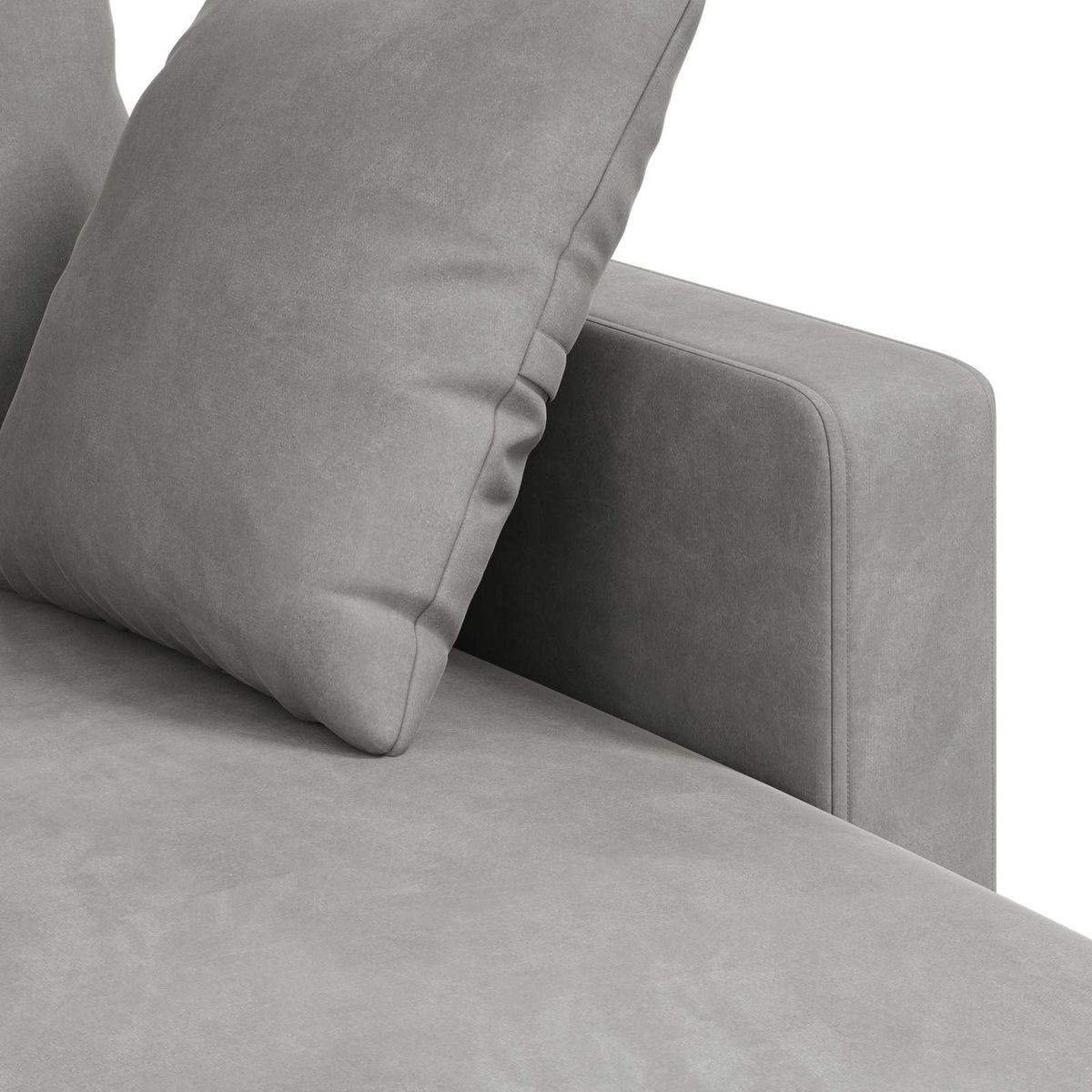 Divano Grigio chiaro 198 x 134 x 80 cm Velluto | homemem39