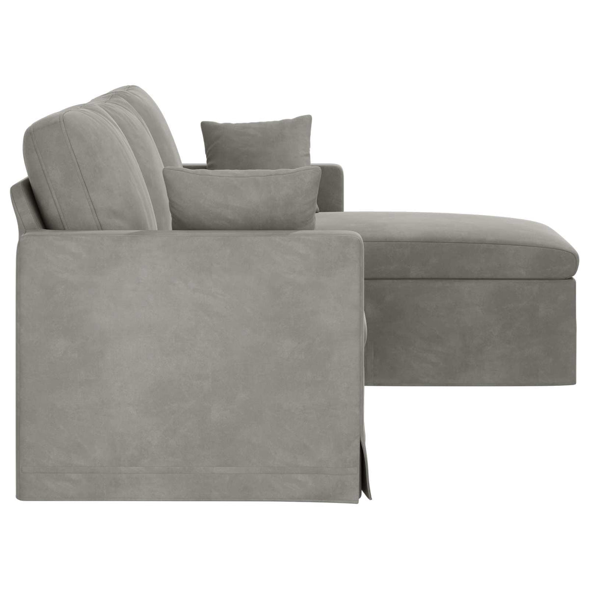 Divano Grigio chiaro 198 x 134 x 80 cm Velluto | homemem39