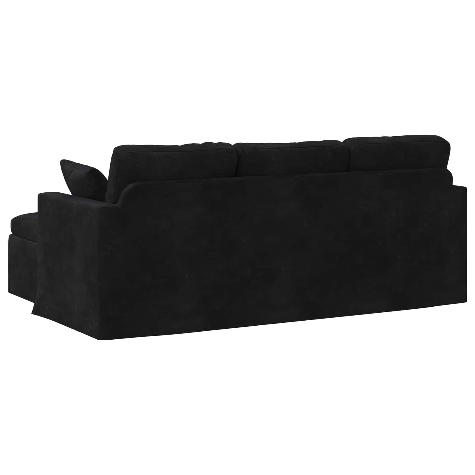 Divano Nero 198 x 134 x 80 cm Velluto | homemem39