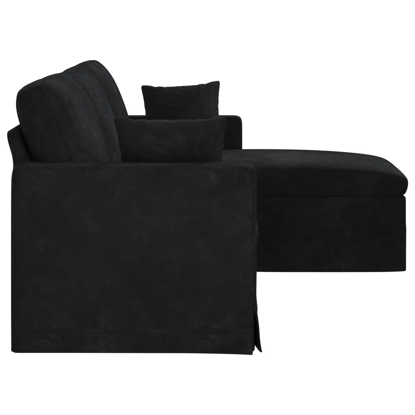 Divano Nero 198 x 134 x 80 cm Velluto | homemem39