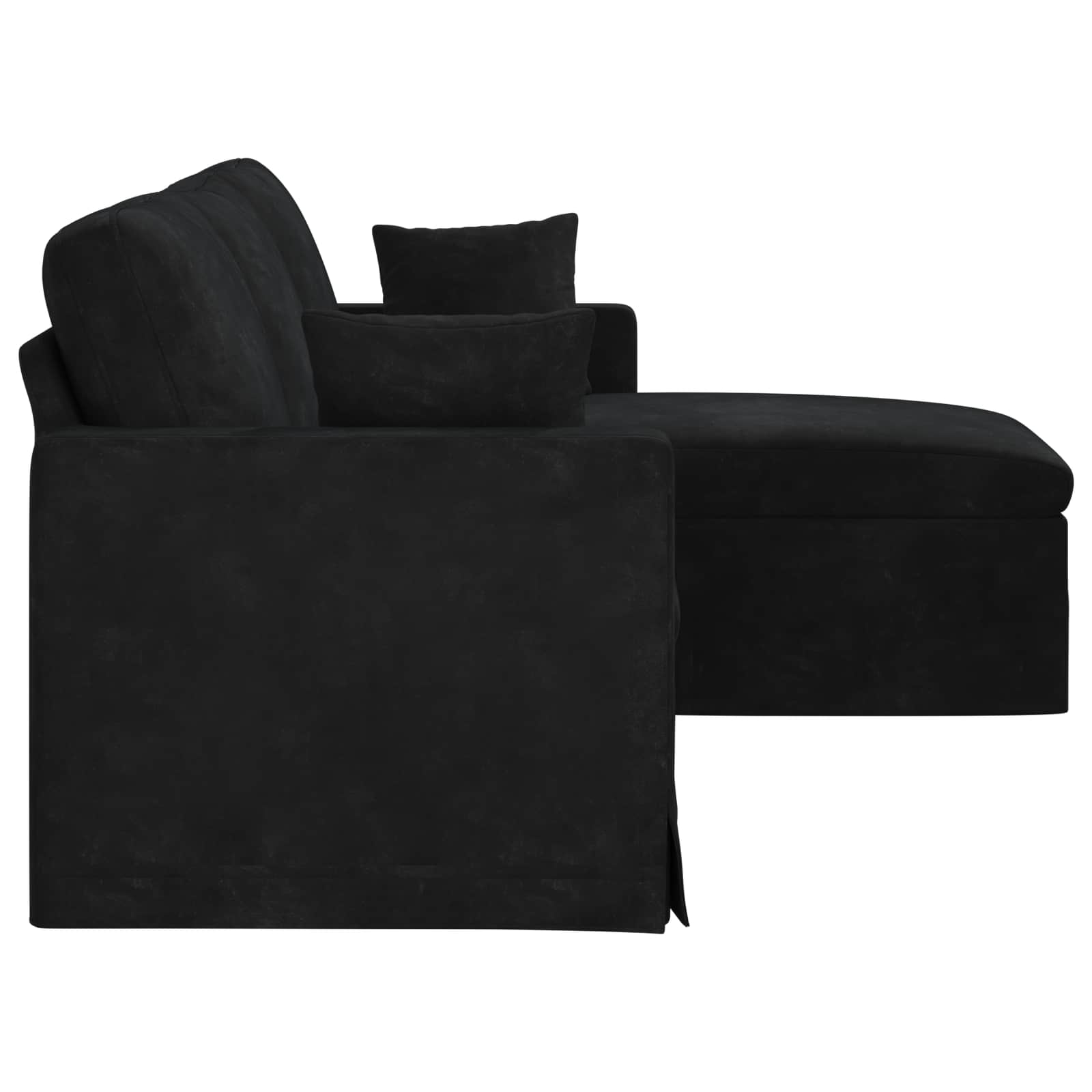 Divano Nero 198 x 134 x 80 cm Velluto | homemem39