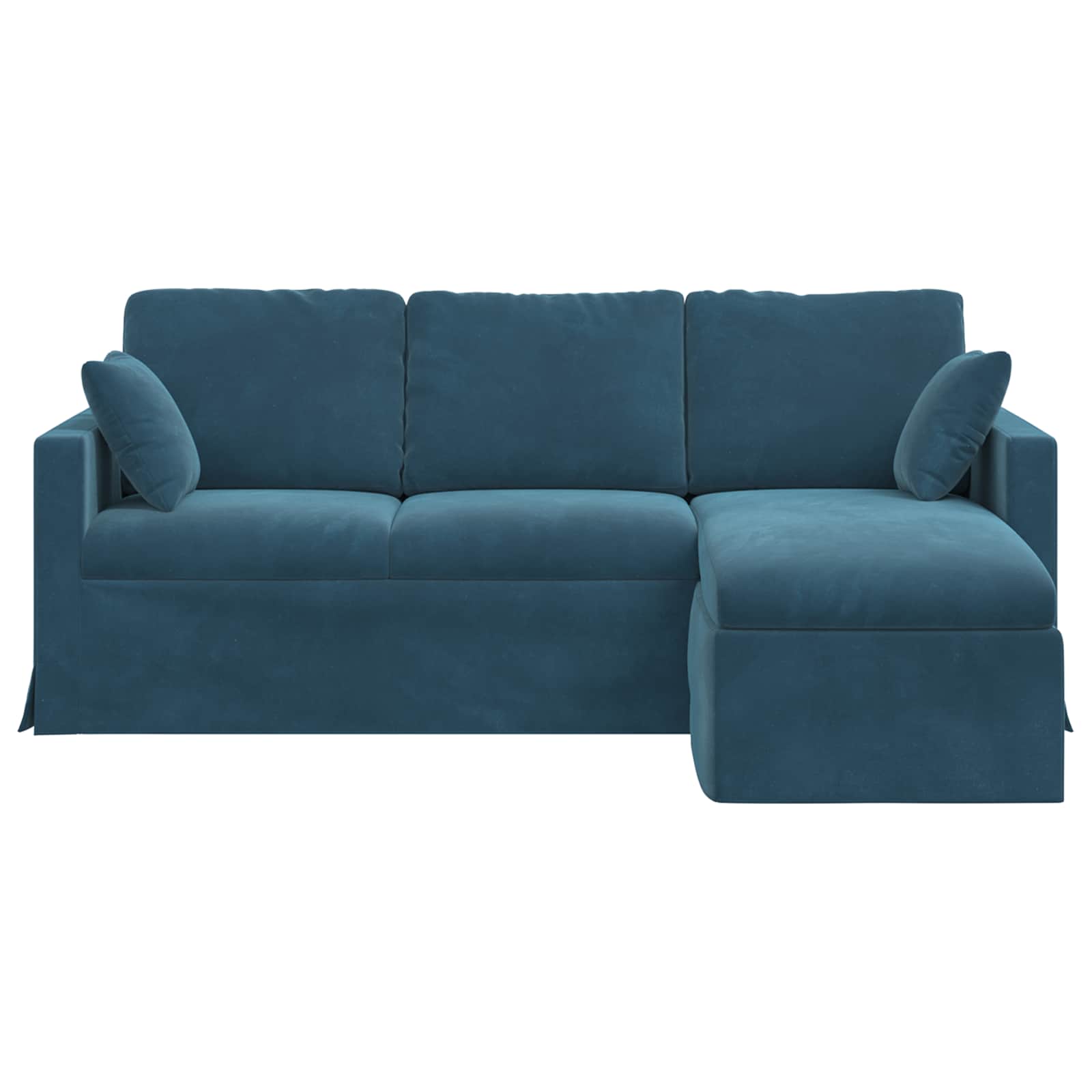 Divano Blu 198 x 134 x 80 cm Velluto | homemem39