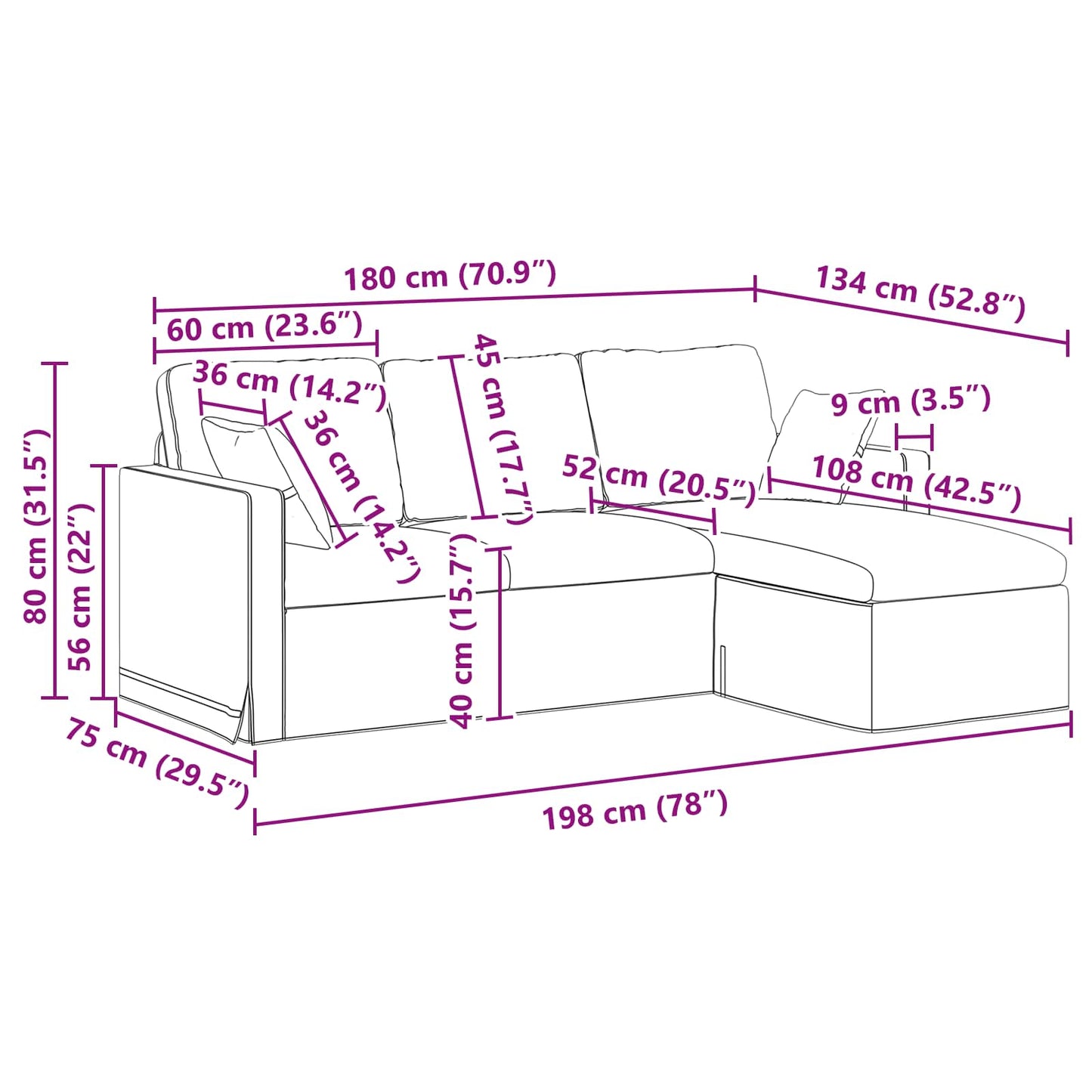 Divano Blu 198 x 134 x 80 cm Velluto | homemem39