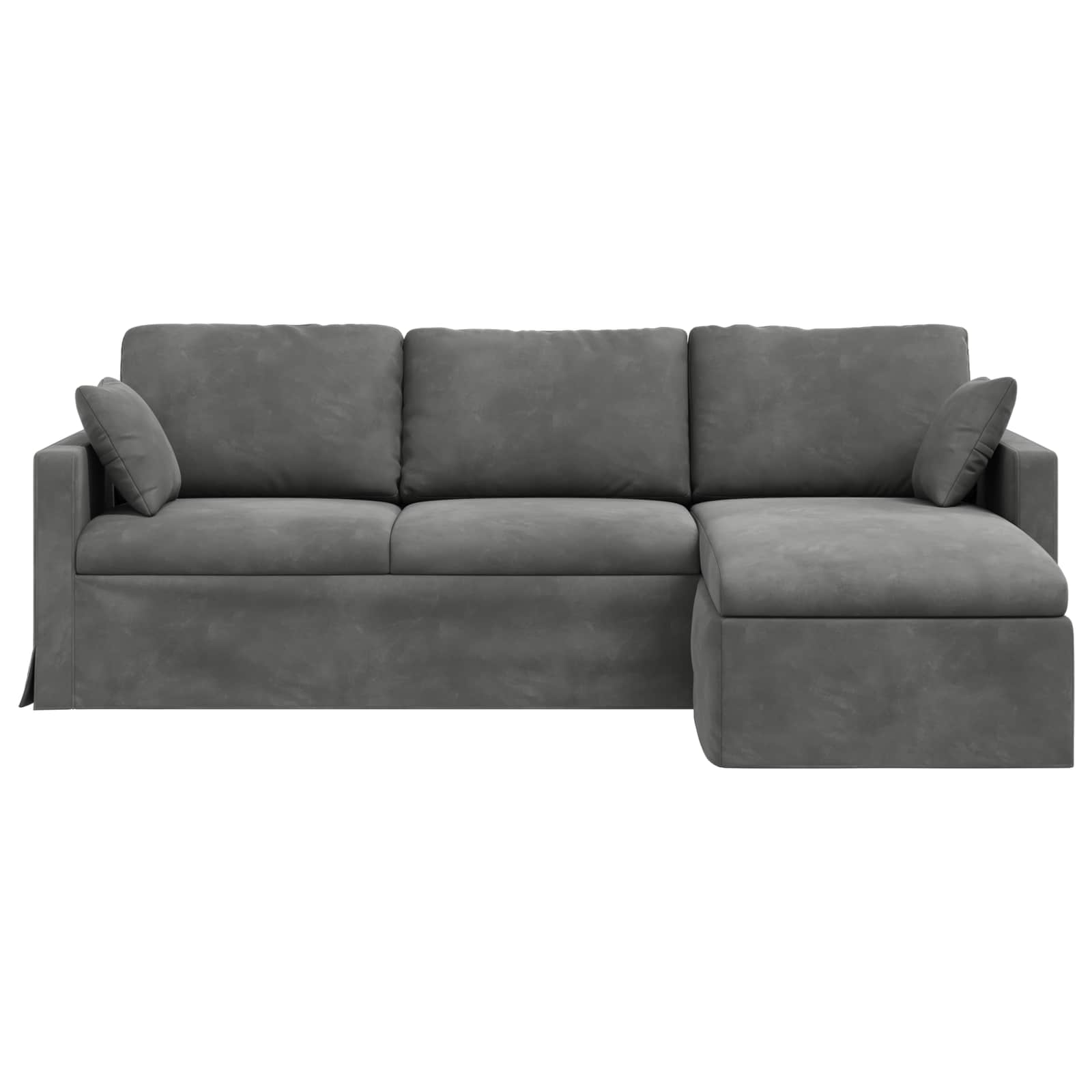 Divano Grigio scuro 228 x 134 x 80 cm Velluto | homemem39