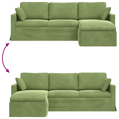 Divano Verde chiaro 228 x 134 x 80 cm Velluto | homemem39