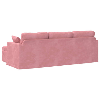 Divano Rosa 228 x 134 x 80 cm Velluto | homemem39