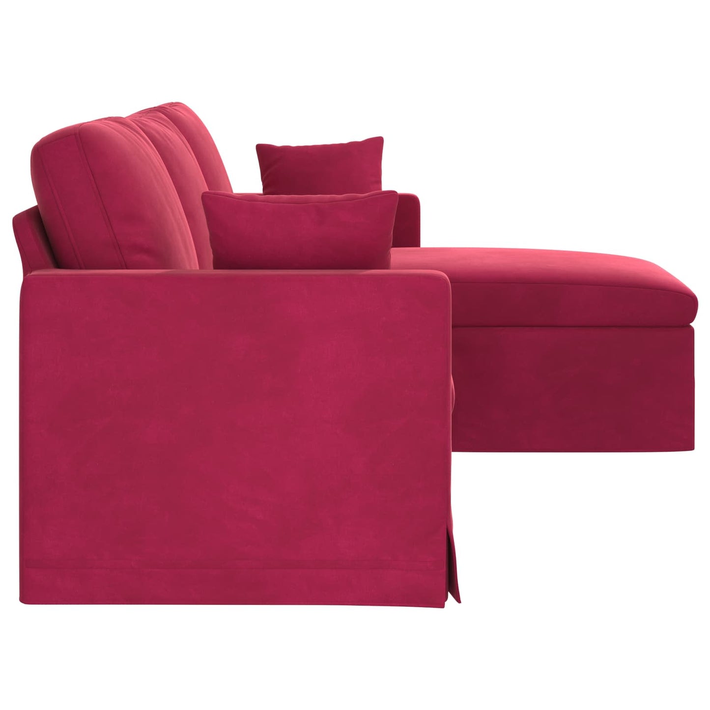 Divano Rosso Vino 228 x 134 x 80 cm Velluto | homemem39