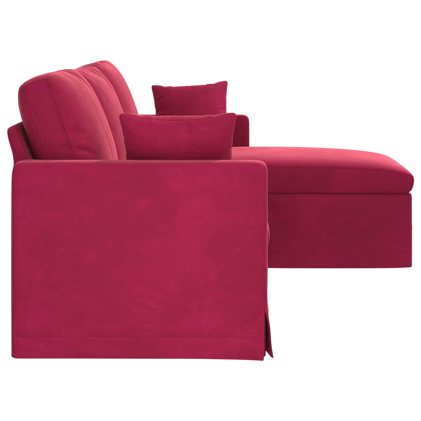 Divano Rosso Vino 228 x 134 x 80 cm Velluto | homemem39