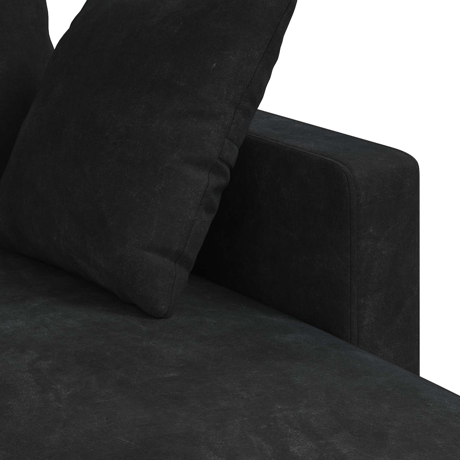 Divano Nero 228 x 134 x 80 cm Velluto | homemem39