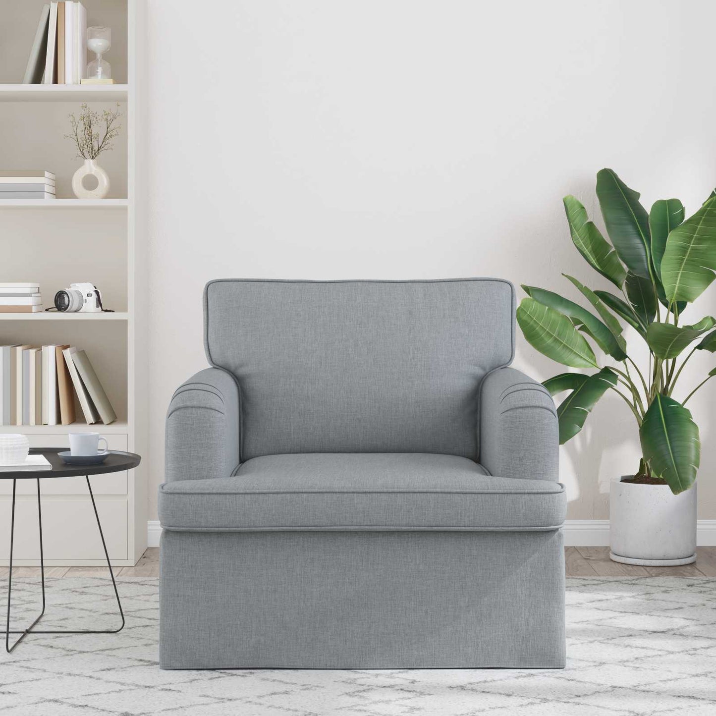 Divano Grigio chiaro 84 x 80 x 85 cm Tessuto