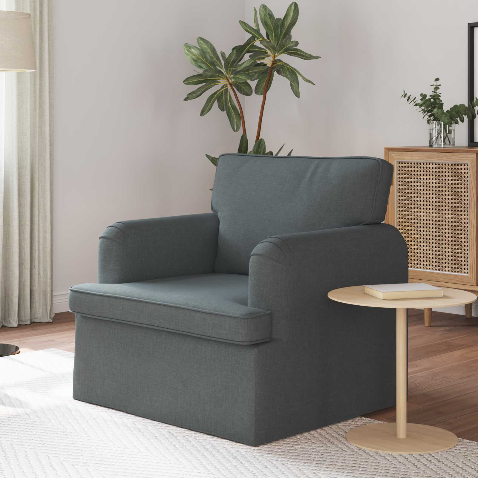 Divano Grigio scuro 84 x 80 x 85 cm Tessuto | homemem39