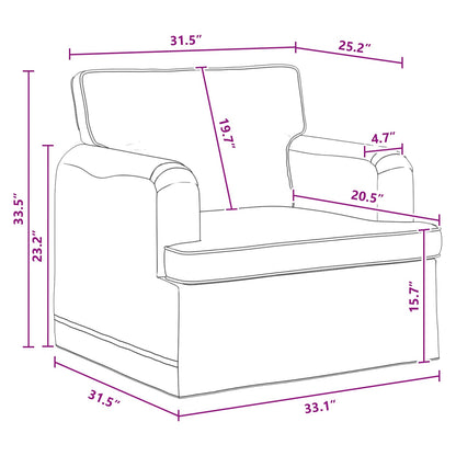 Divano Grigio scuro 84 x 80 x 85 cm Tessuto