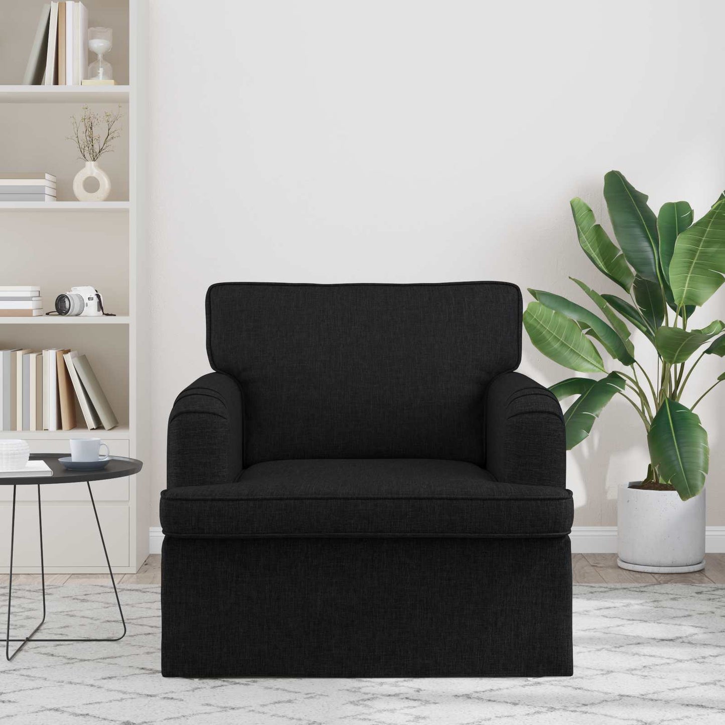 Divano Nero 84 x 80 x 85 cm Tessuto