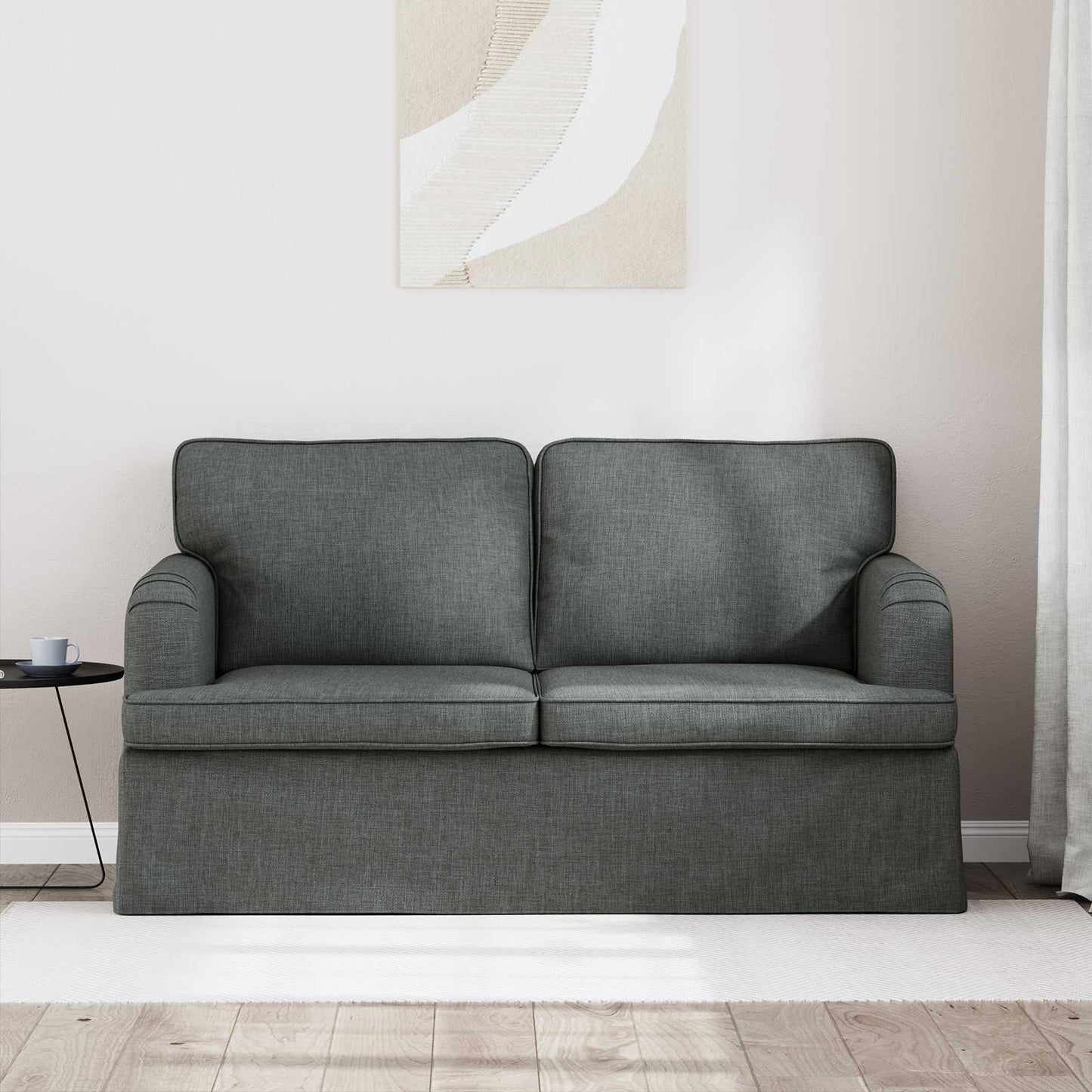 Divano Grigio scuro 144 x 80 x 85 cm Tessuto | homemem39