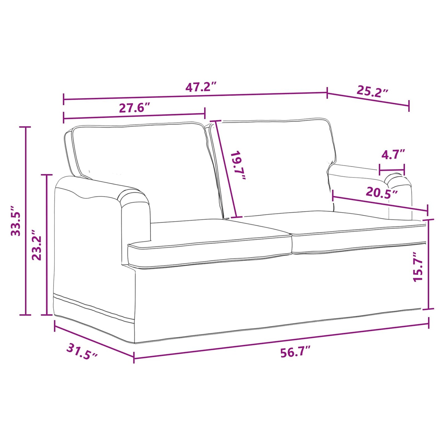 Divano Grigio scuro 144 x 80 x 85 cm Tessuto | homemem39