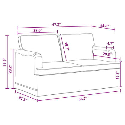 Divano Grigio scuro 144 x 80 x 85 cm Tessuto | homemem39