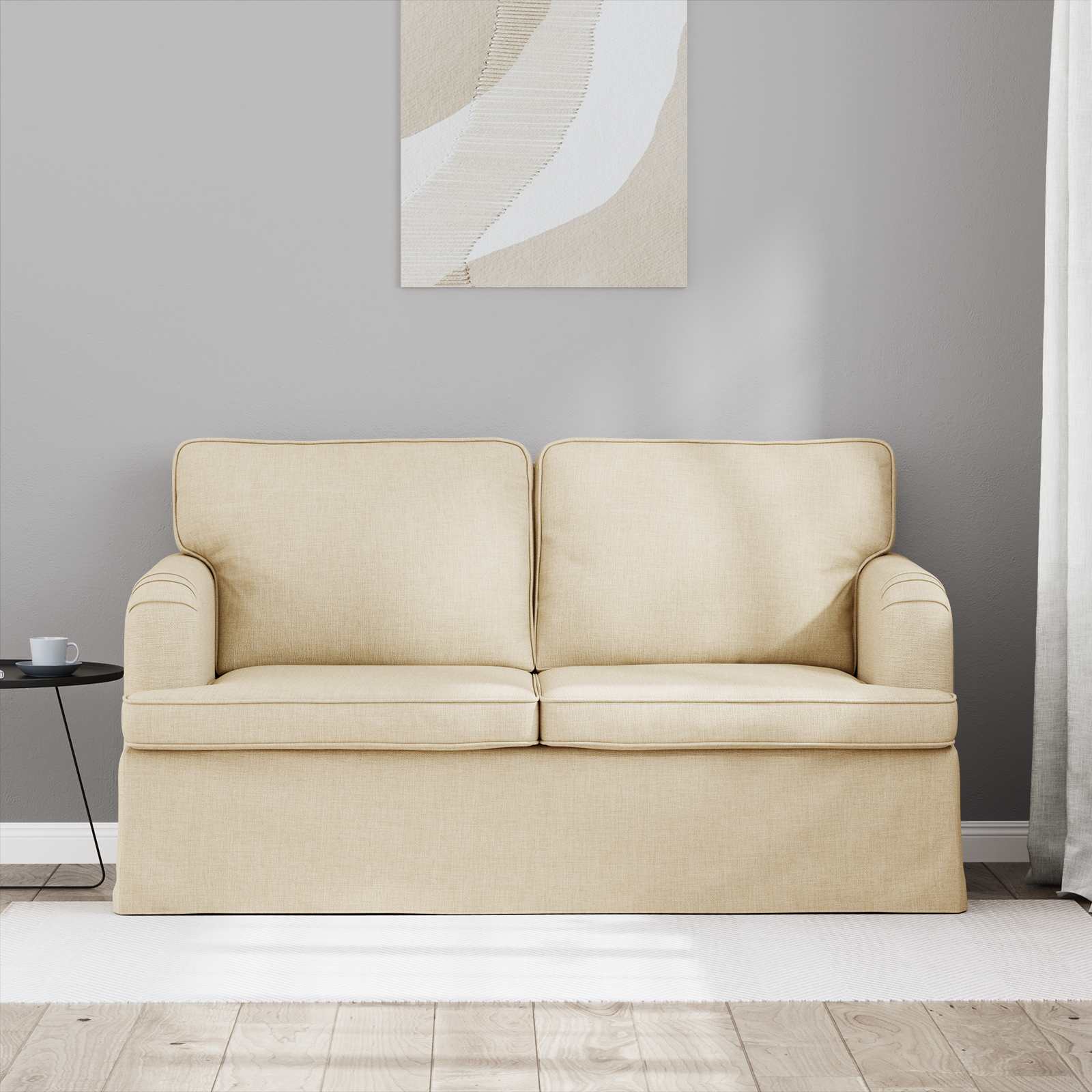 Divano Crema 144 x 80 x 85 cm Tessuto | homemem39