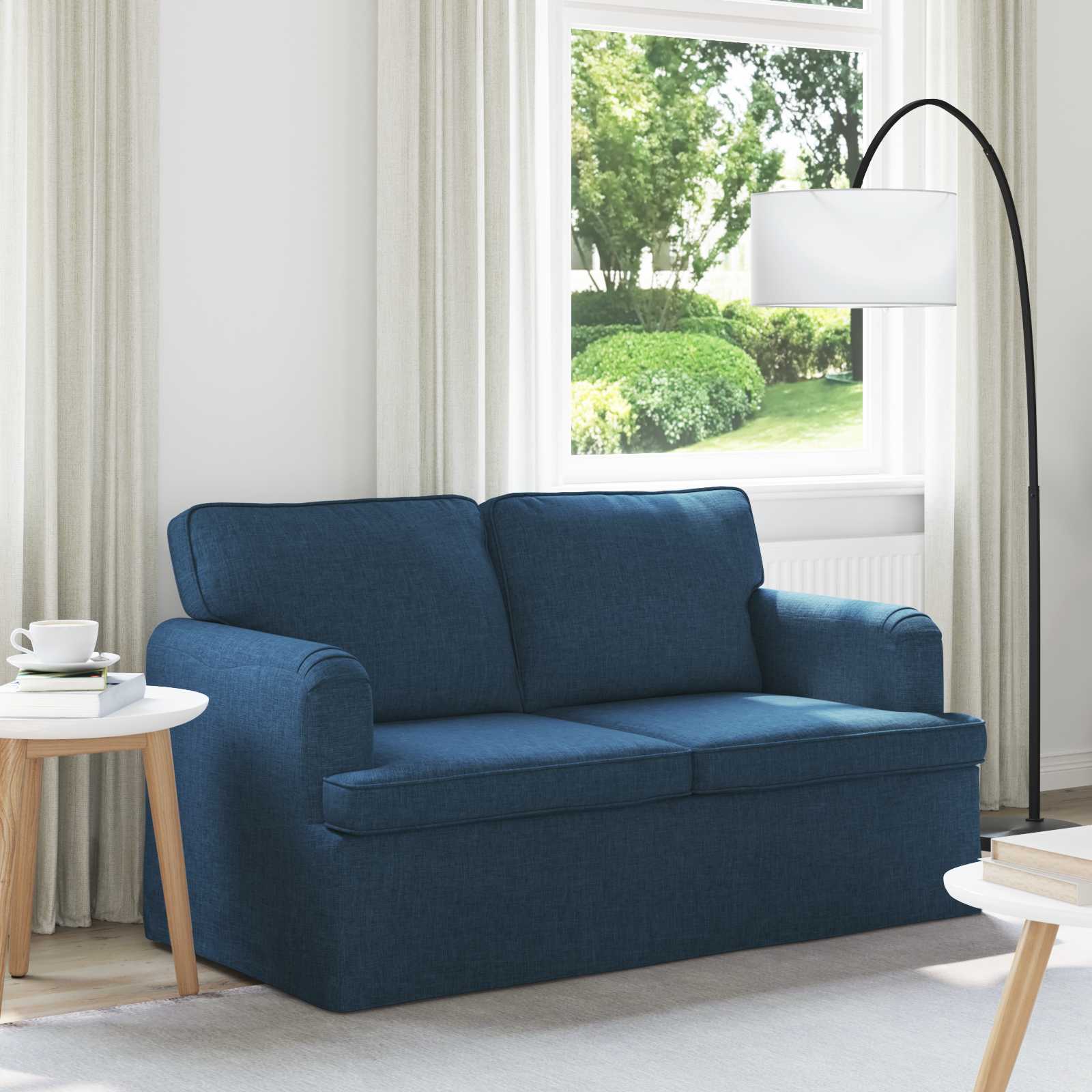 Divano Blu 144 x 80 x 85 cm Tessuto | homemem39