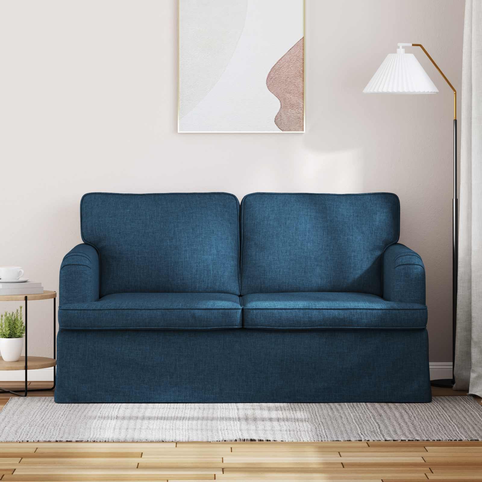 Divano Blu 144 x 80 x 85 cm Tessuto | homemem39