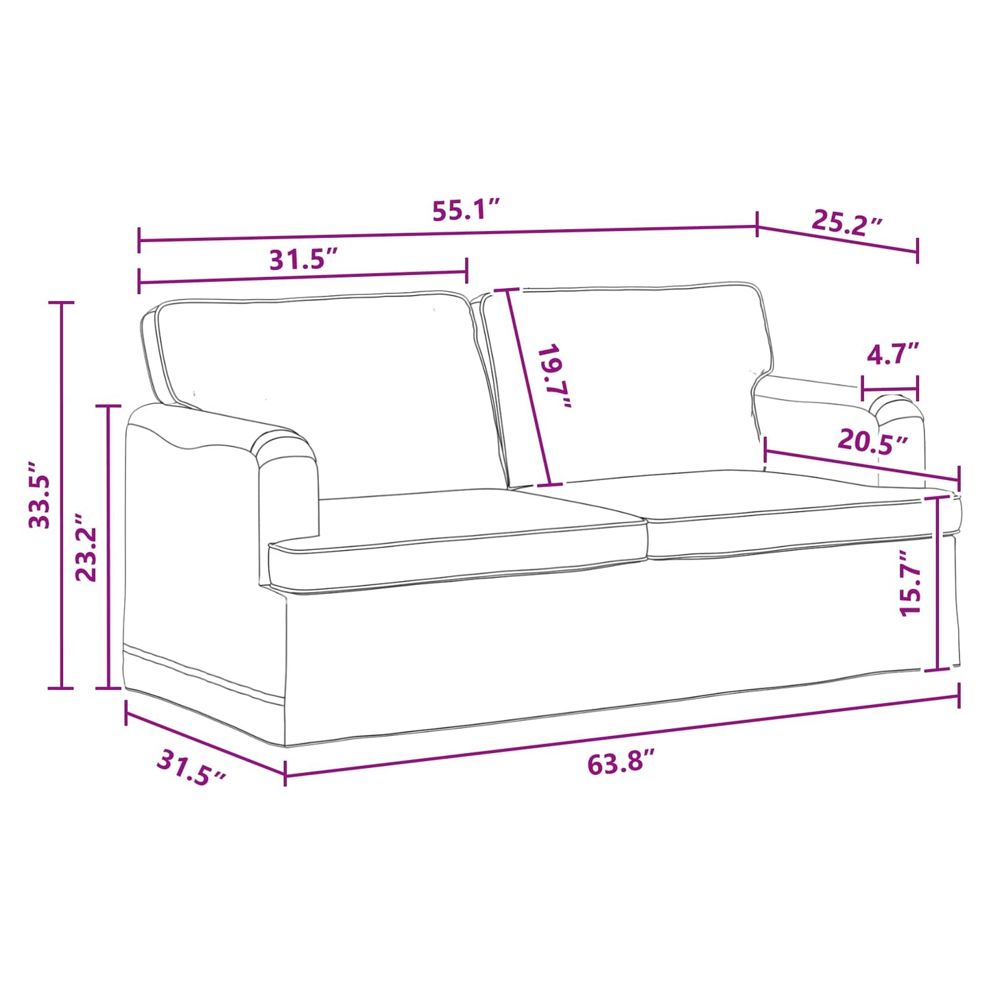 Divano Grigio scuro 162 x 80 x 85 cm Tessuto