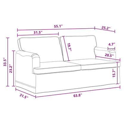 Divano Grigio scuro 162 x 80 x 85 cm Tessuto