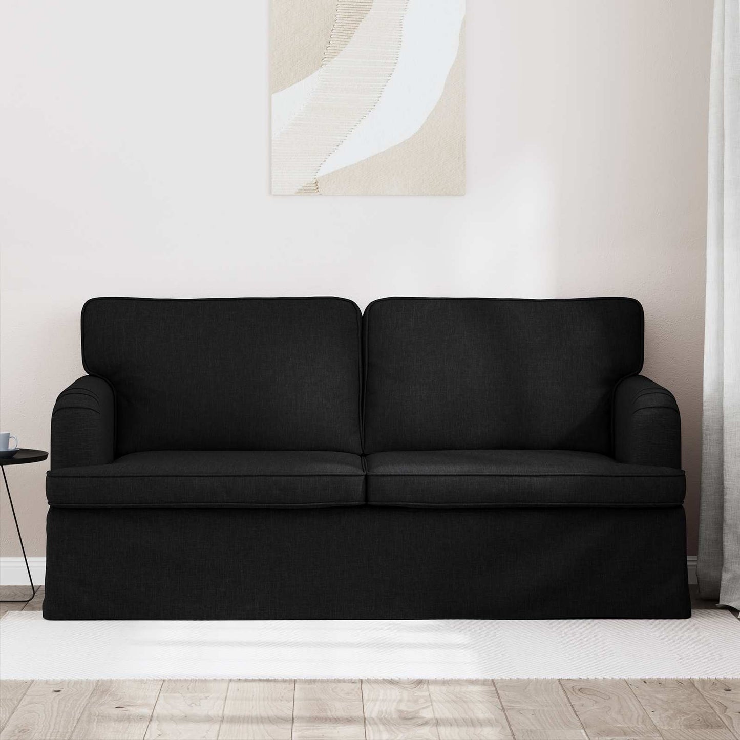 Divano Nero 162 x 80 x 85 cm Tessuto | homemem39