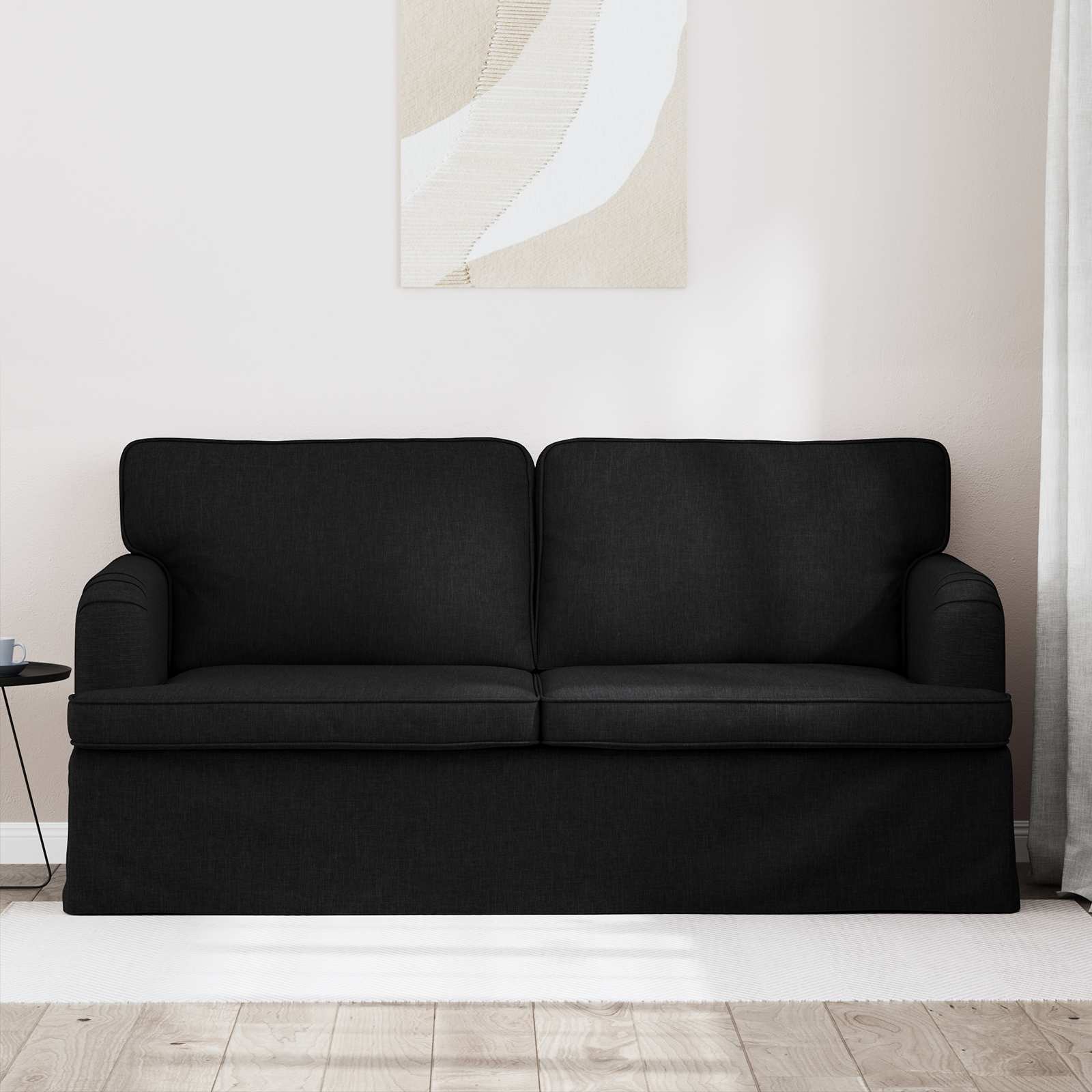 Divano Nero 162 x 80 x 85 cm Tessuto | homemem39