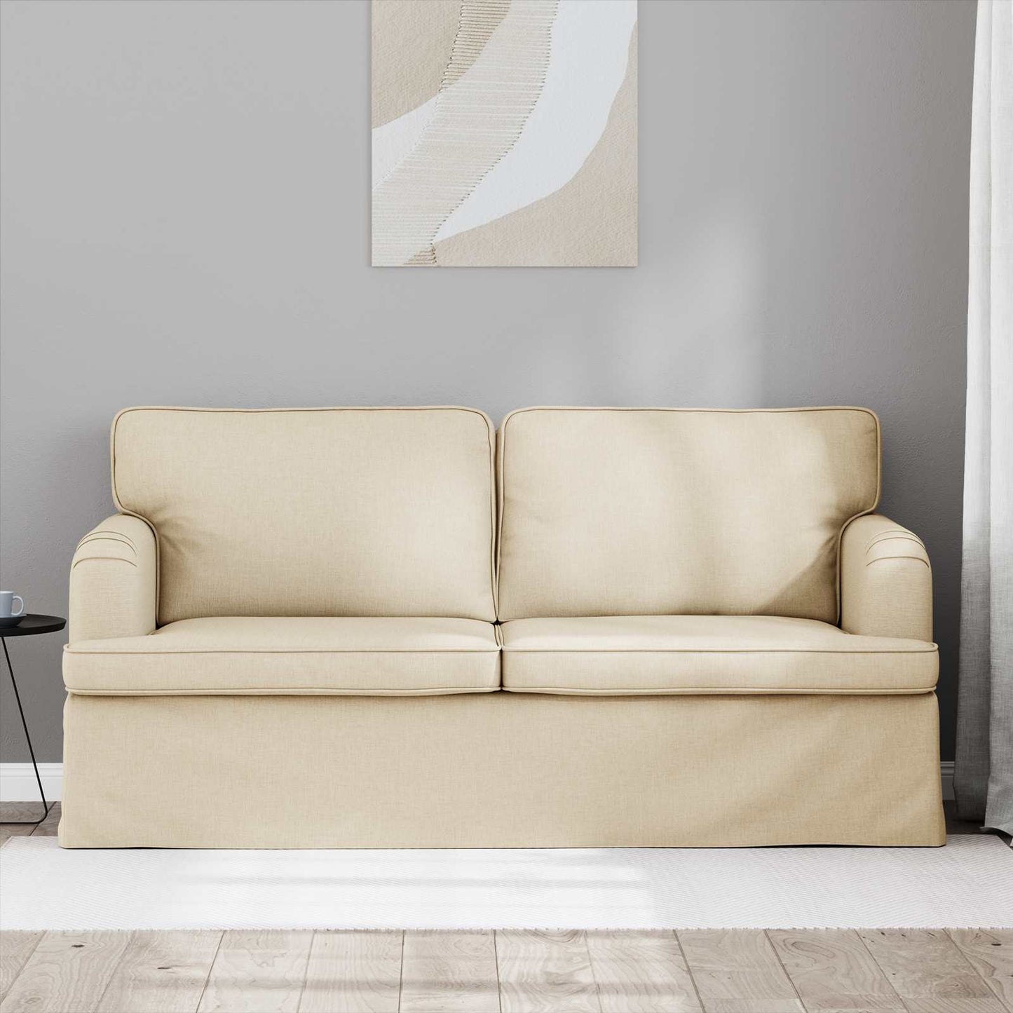 Divano Crema 162 x 80 x 85 cm Tessuto