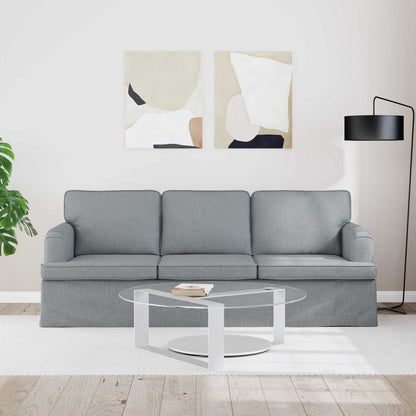 Divano Grigio chiaro 201 x 80 x 85 cm Tessuto