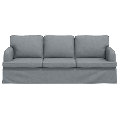 Divano Grigio chiaro 201 x 80 x 85 cm Tessuto