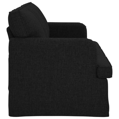 Divano Nero 201 x 80 x 85 cm Tessuto