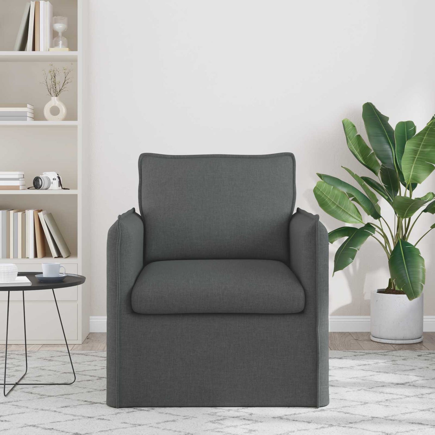 Divano Grigio scuro 75 x 82 x 85 cm Tessuto