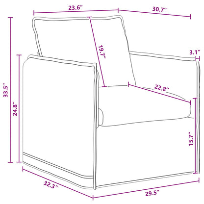 Divano Grigio scuro 75 x 82 x 85 cm Tessuto | homemem39