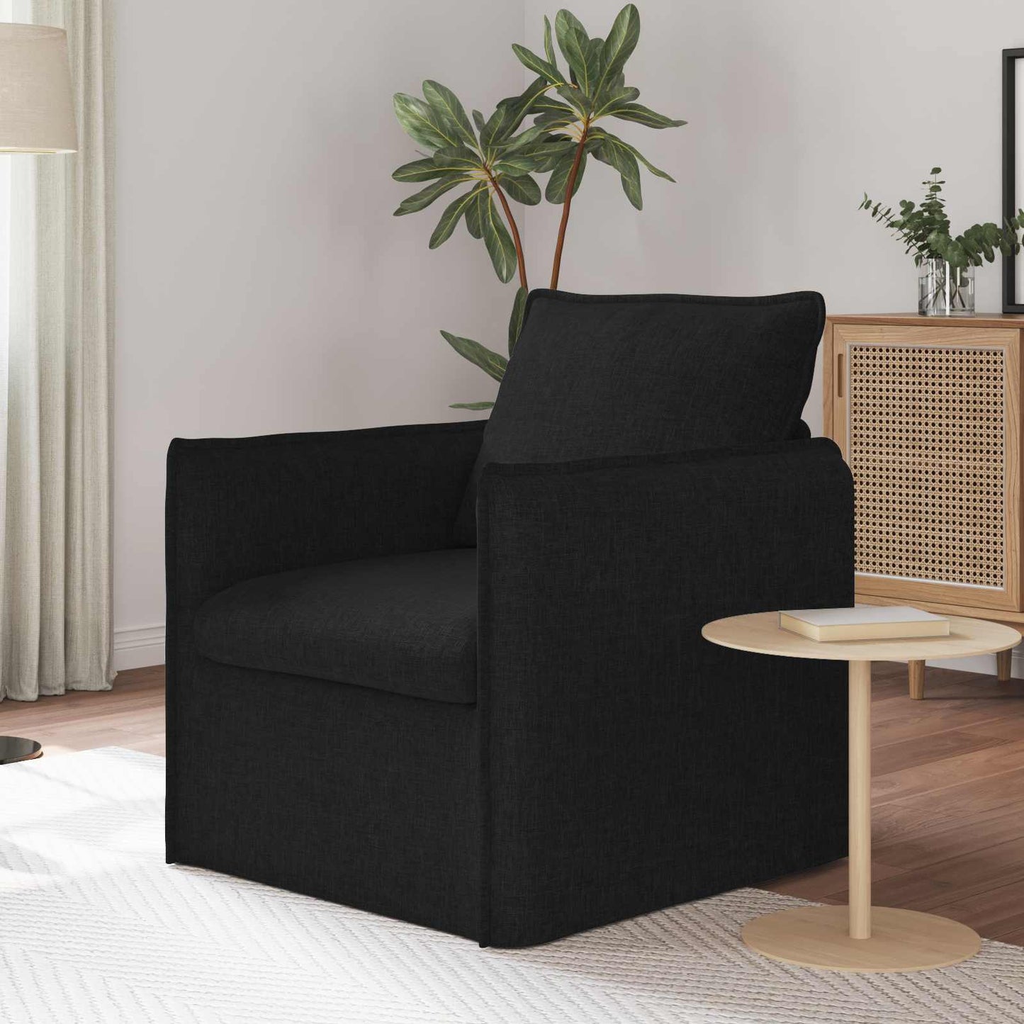Divano Nero 75 x 82 x 85 cm Tessuto