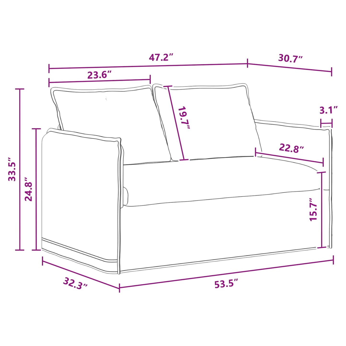 Divano Grigio scuro 136 x 82 x 85 cm Tessuto | homemem39